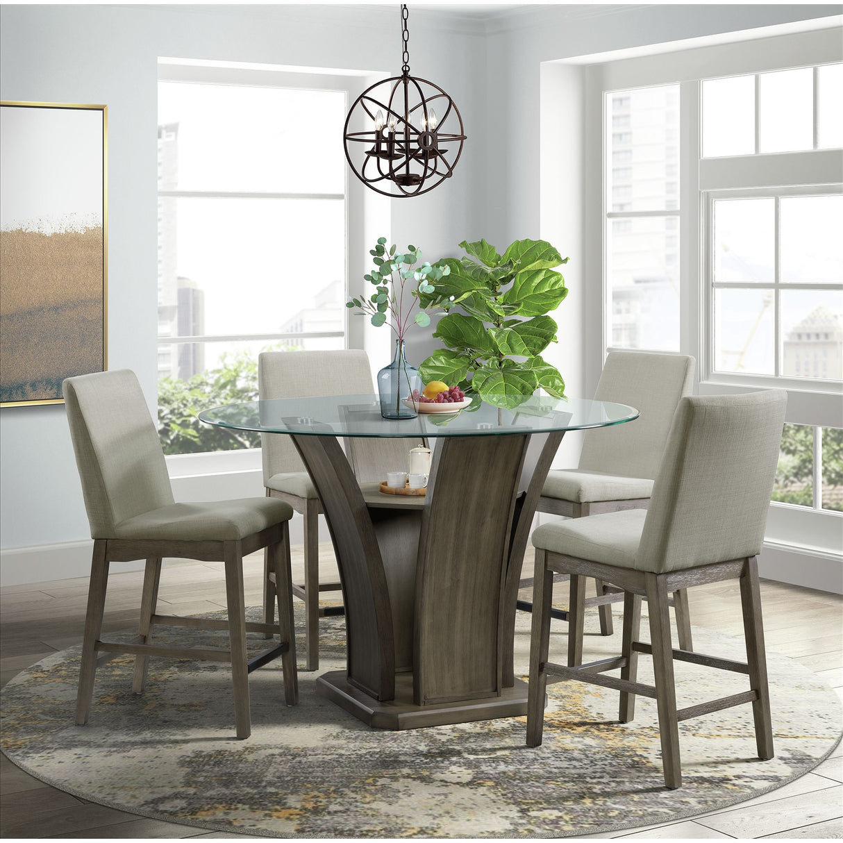 Dapper Counter Side Chair (Grey Finish) (Two Per Carton)