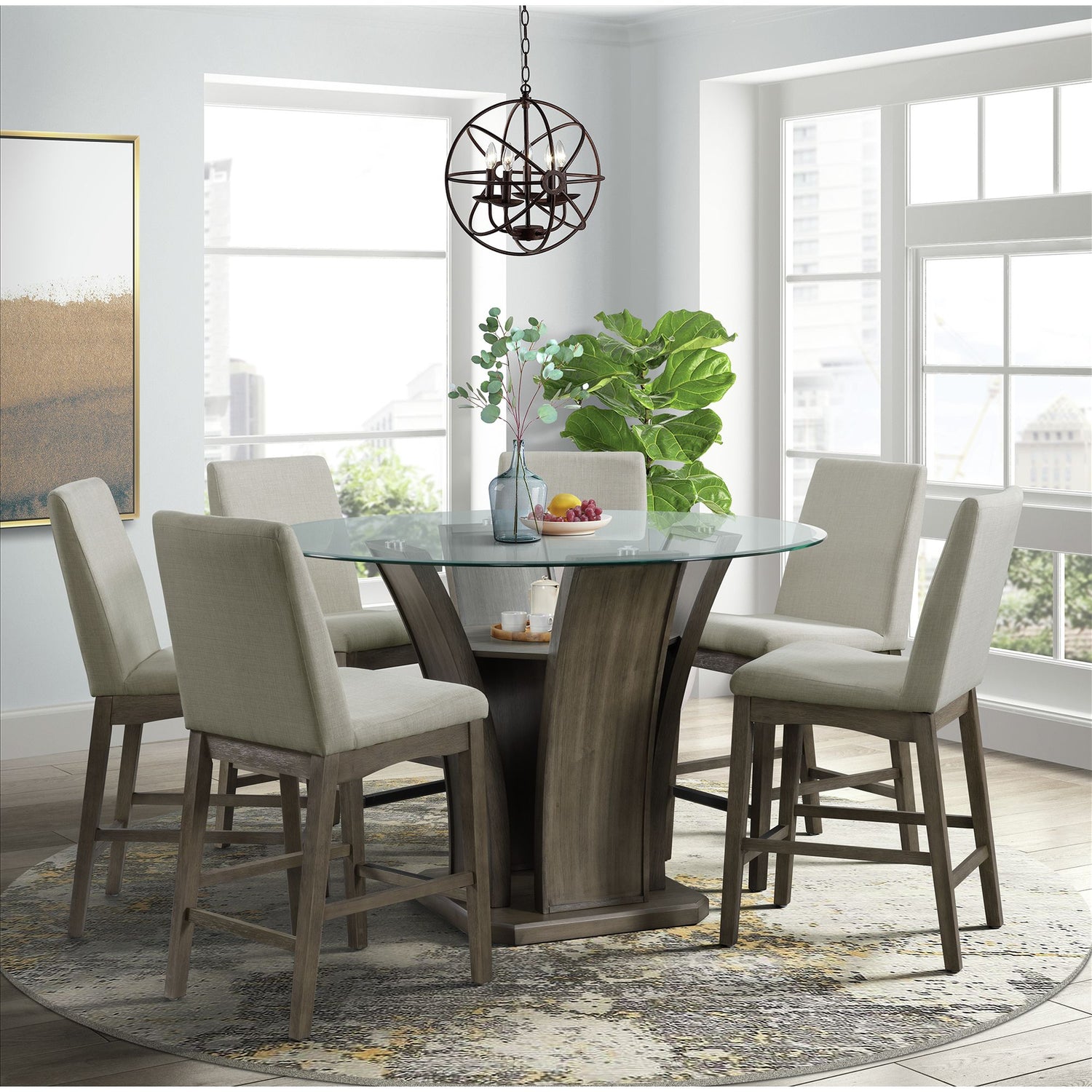 Dapper Counter Side Chair (Grey Finish) (Two Per Carton)