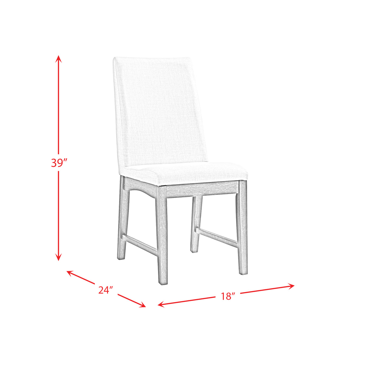 Dapper Dining Side Chair (Grey Finish) (Two Per Carton)