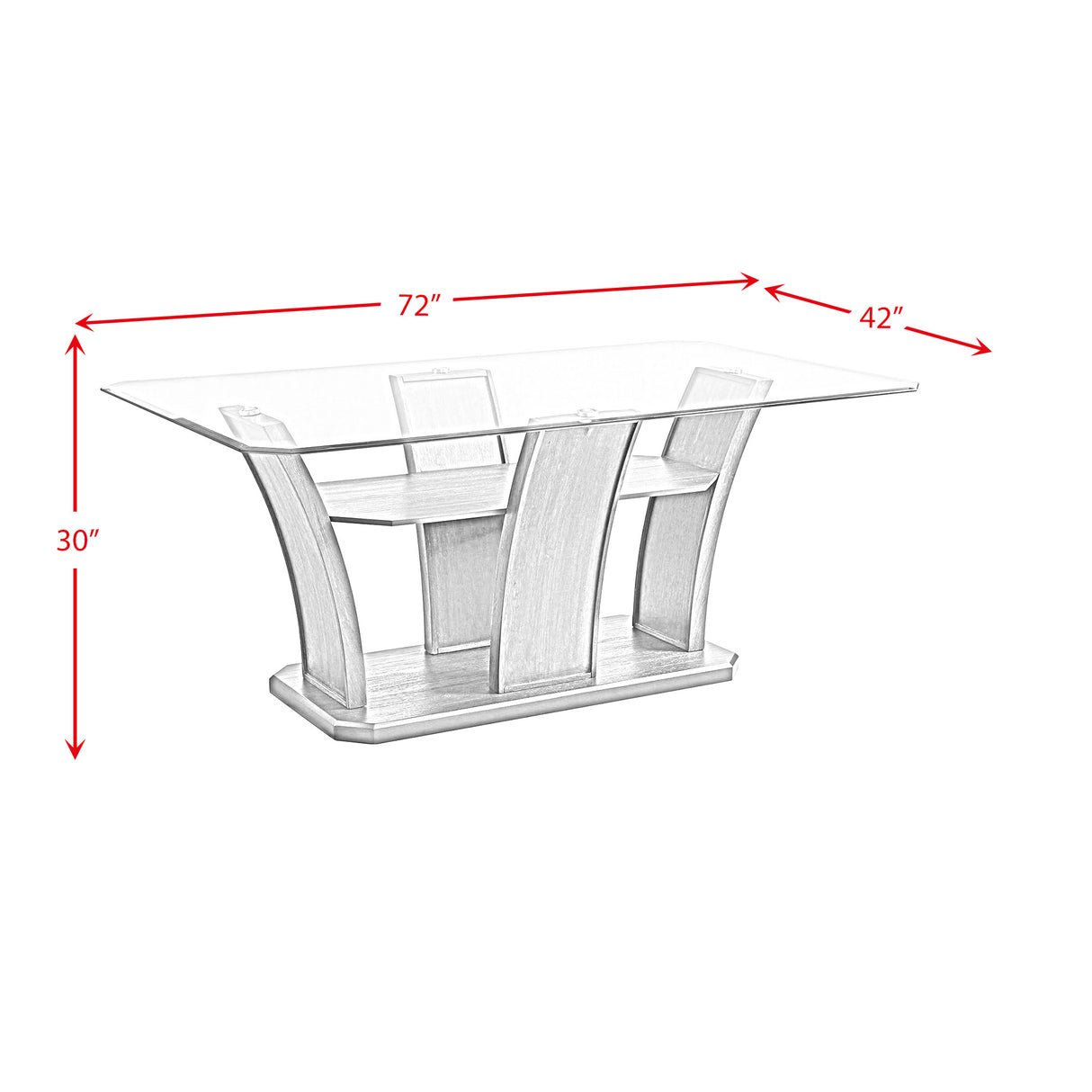 Dapper Grey Rectangular Dining Table
