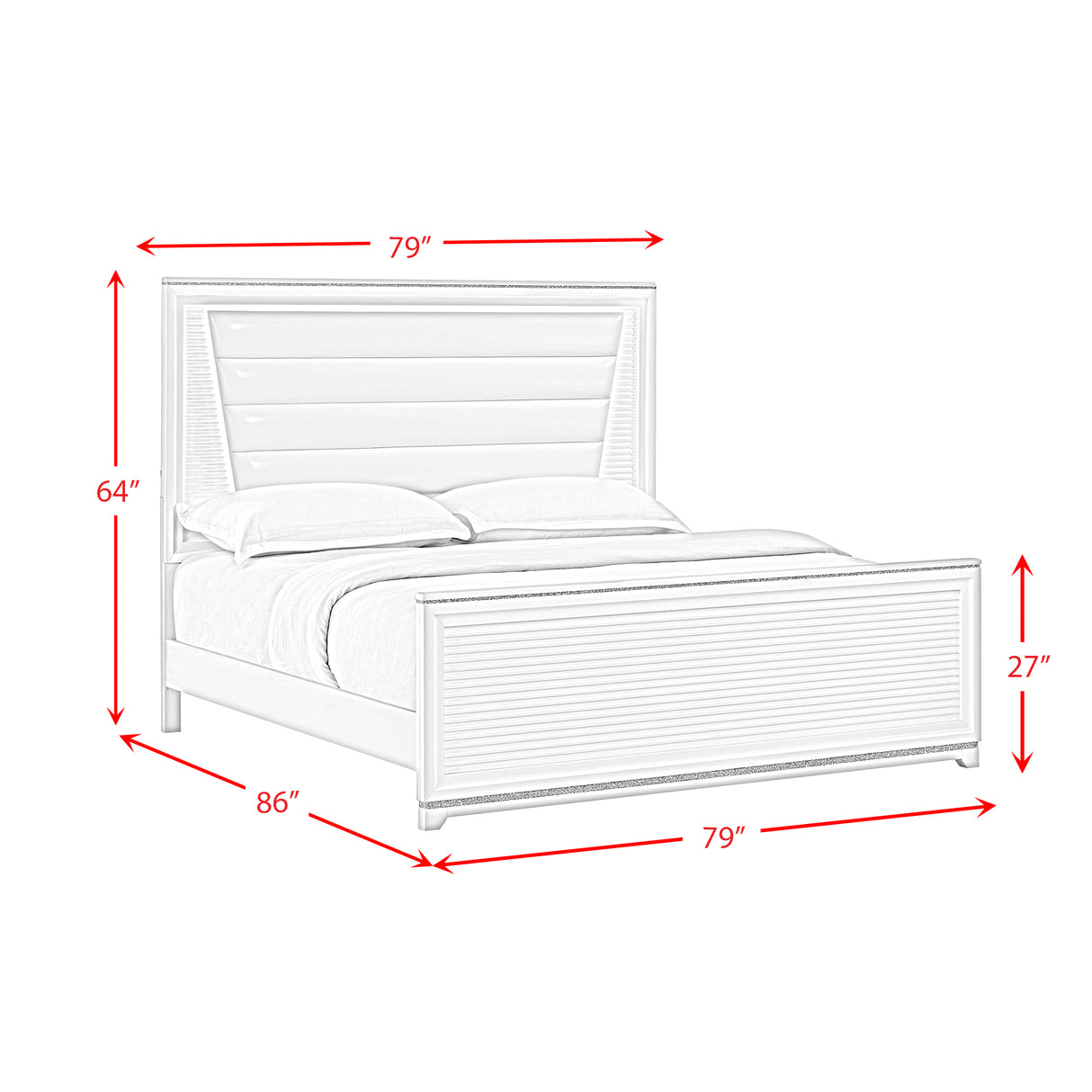 Denmark UPH Bed with Lights