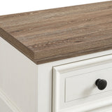 Eastwood Youth 3-Drawer Nightstand in Brown and Off-White