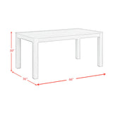 Eleanor Rectangular Dining Table in White
