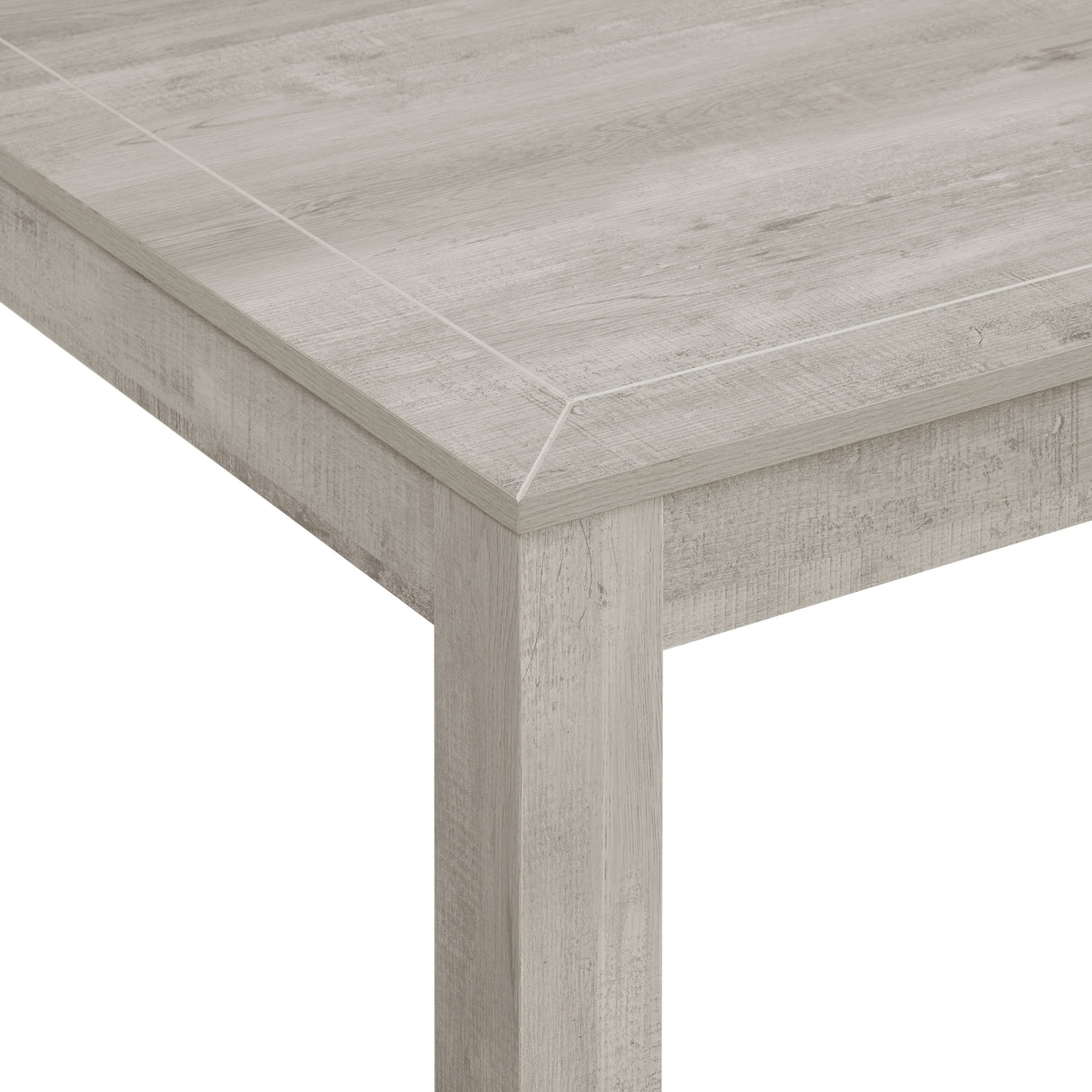 Eleanor Standard Height Dining Set in White-Rectangular Table and Four Chairs