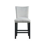 Francesca Gray Velvet Counter Height Chair Set of 2