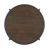 Vienna Round End Table with Wooden Top