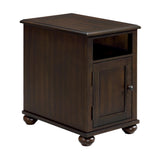 Wagner Chairside Table with USB in Cherry