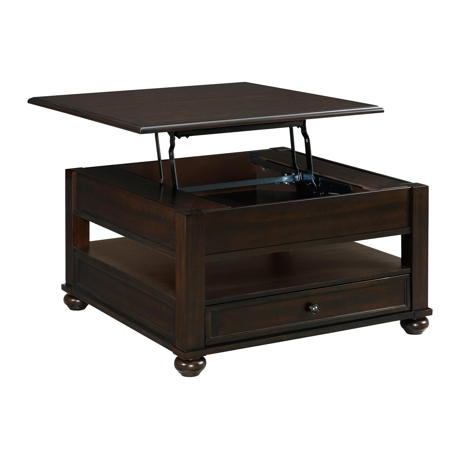 Wagner 2PC Occasional Table Set in Cherry-Square Lift-Top Coffee Table & End Table