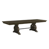 Stone Dining 6PC Set- Table, 4 Side Chairs, & Pew Bench
