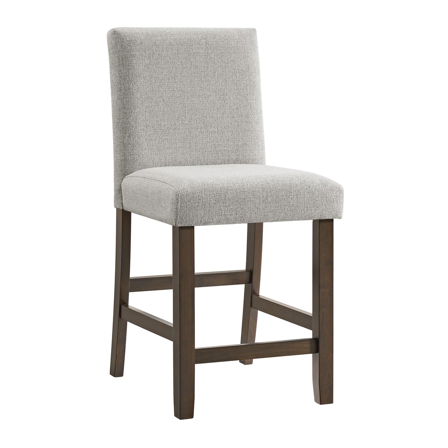 Seneca Counter Side Chair with Grey Fabric in Brown (2 Per Carton)