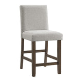 Seneca Counter Side Chair with Grey Fabric in Brown (2 Per Carton)