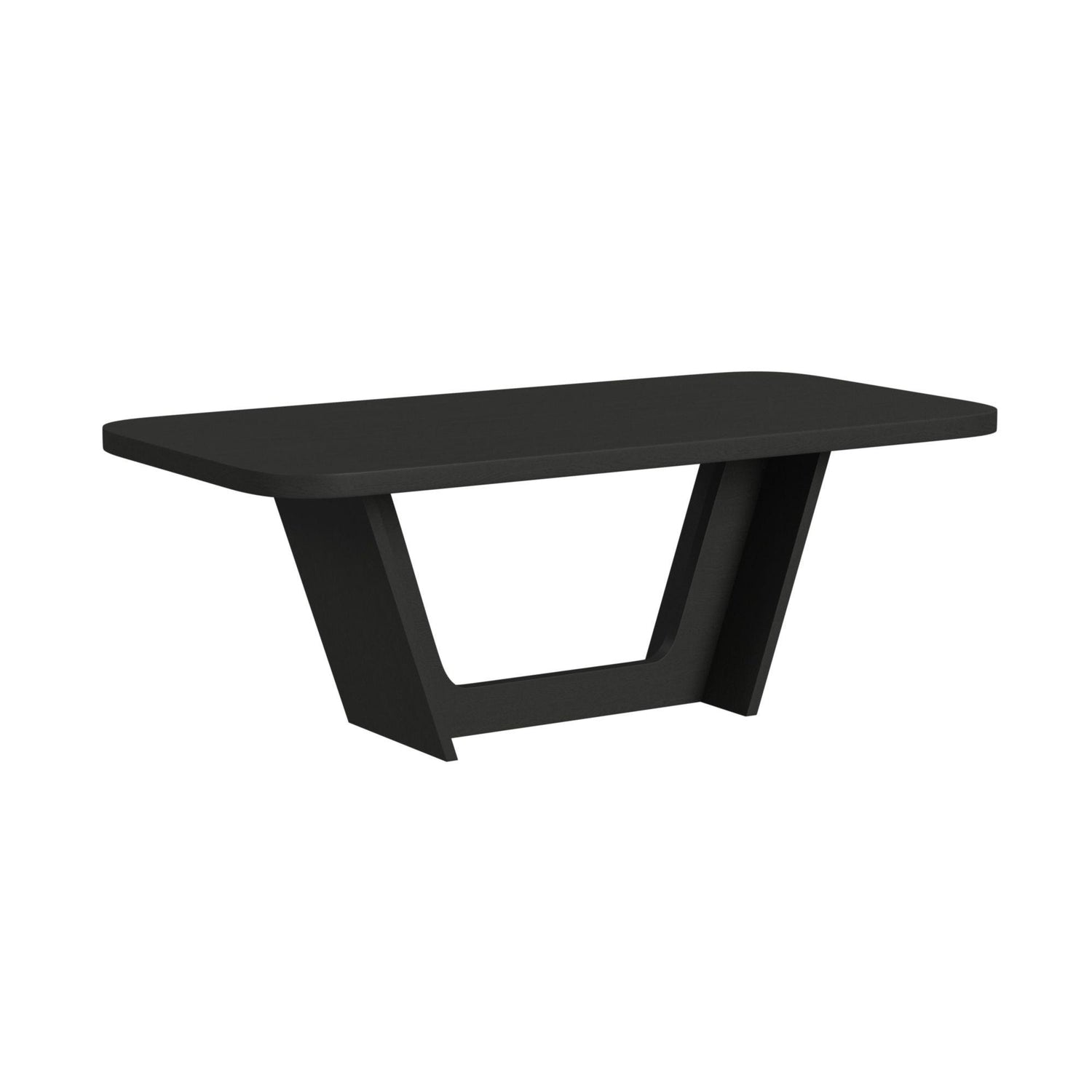 Ridgemont Standard Height Dining Set in Black with Grain-Table and Four Grey Fabric Chairs