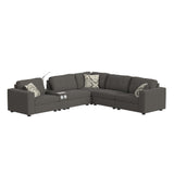 Options One Corner in Palmer Plus Ash with 1 Pillow 20"ÔøΩ