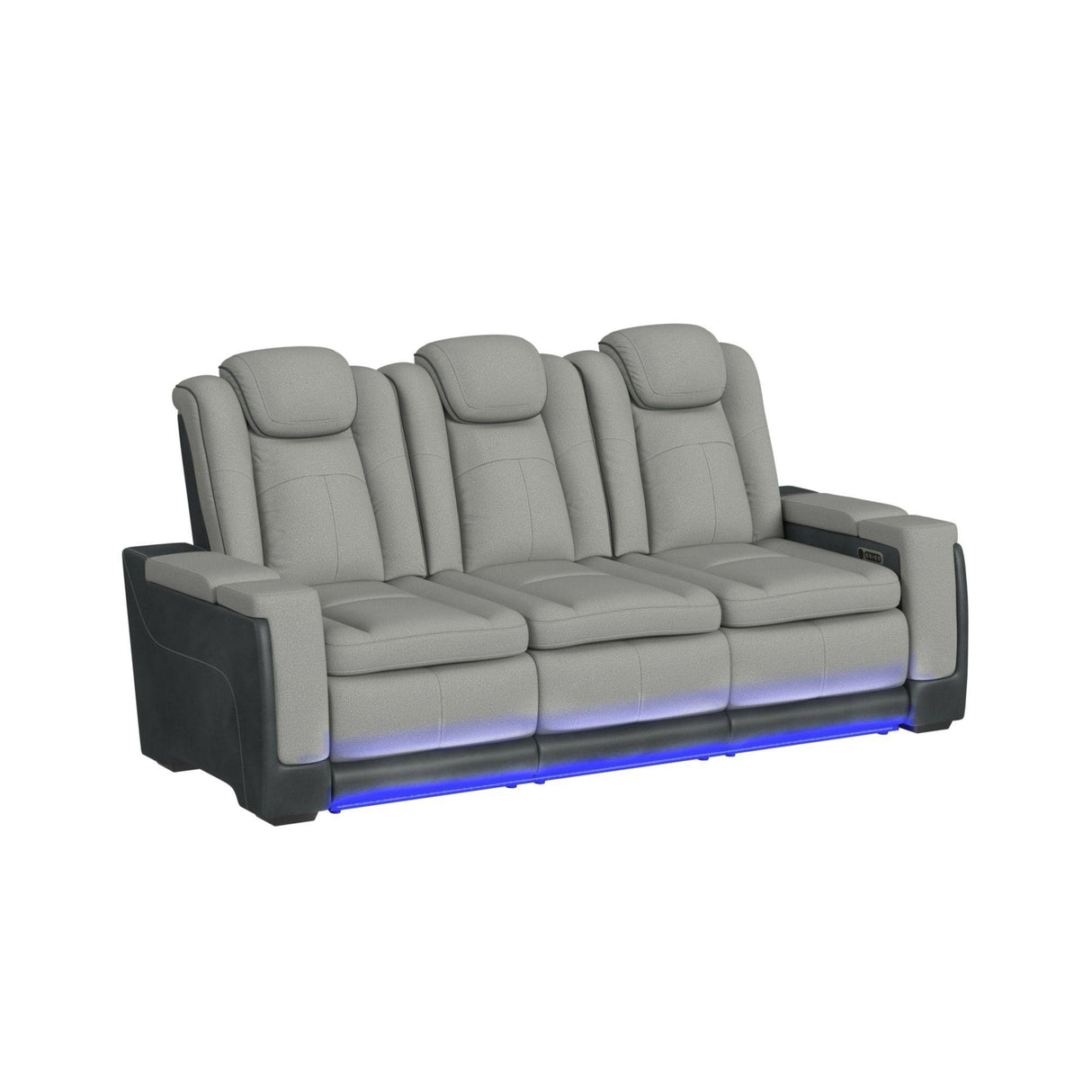 Lantana 2PC Living Room Set in Rocky Cement/Charcoal-Sofa & Loveseat