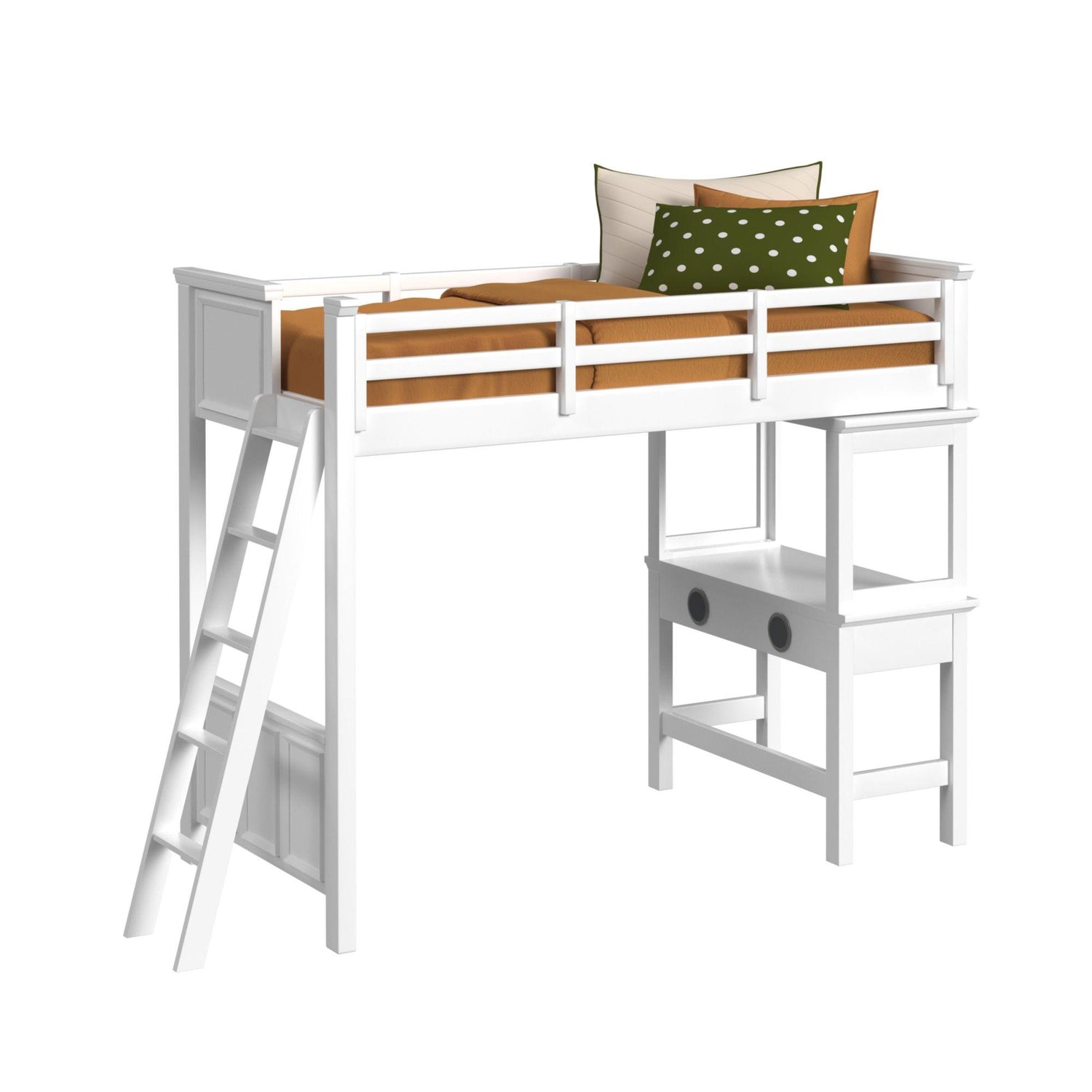 Hampton Kids Loft with Ladder and Desk with Speaker