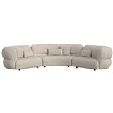 Four Seasons Sectional Set in Woolen Camel with 6 Pillows