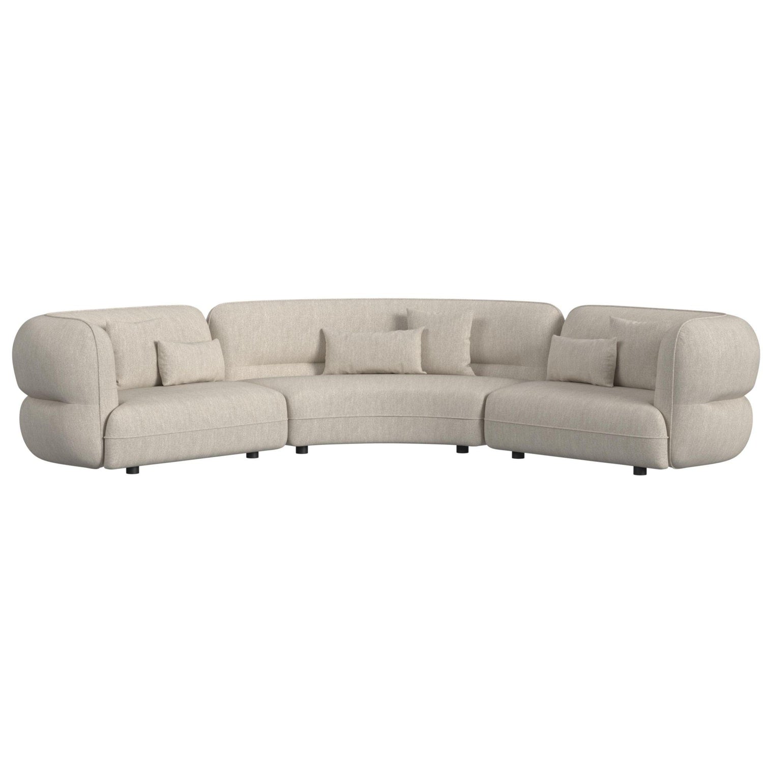 Four Seasons RHF Loveseat in Woolen Camel with 2 Pillows