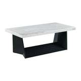 Beckley Coffee Table Complete in White Marble Top