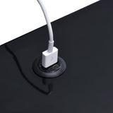 Ember Nightstand (C-1094) BLACK NIGHTSTAND W/ USB