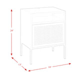 Ember Nightstand (C-1094) GREY NIGHTSTAND W/ USB