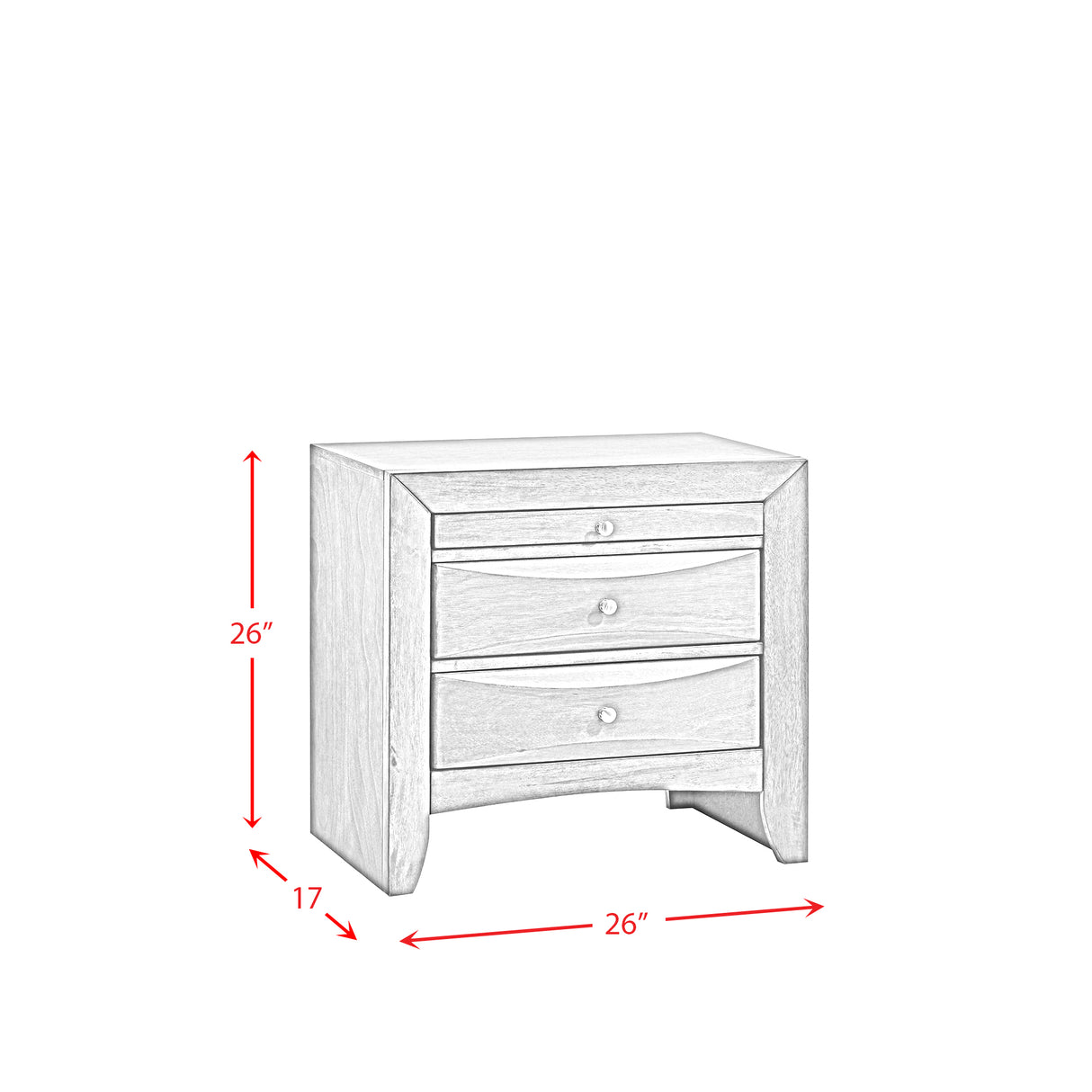 Emily Nightstand Grey