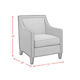 Erica 497 Chair W/Chrome Nails Heirloom Blue (ISTA 3)