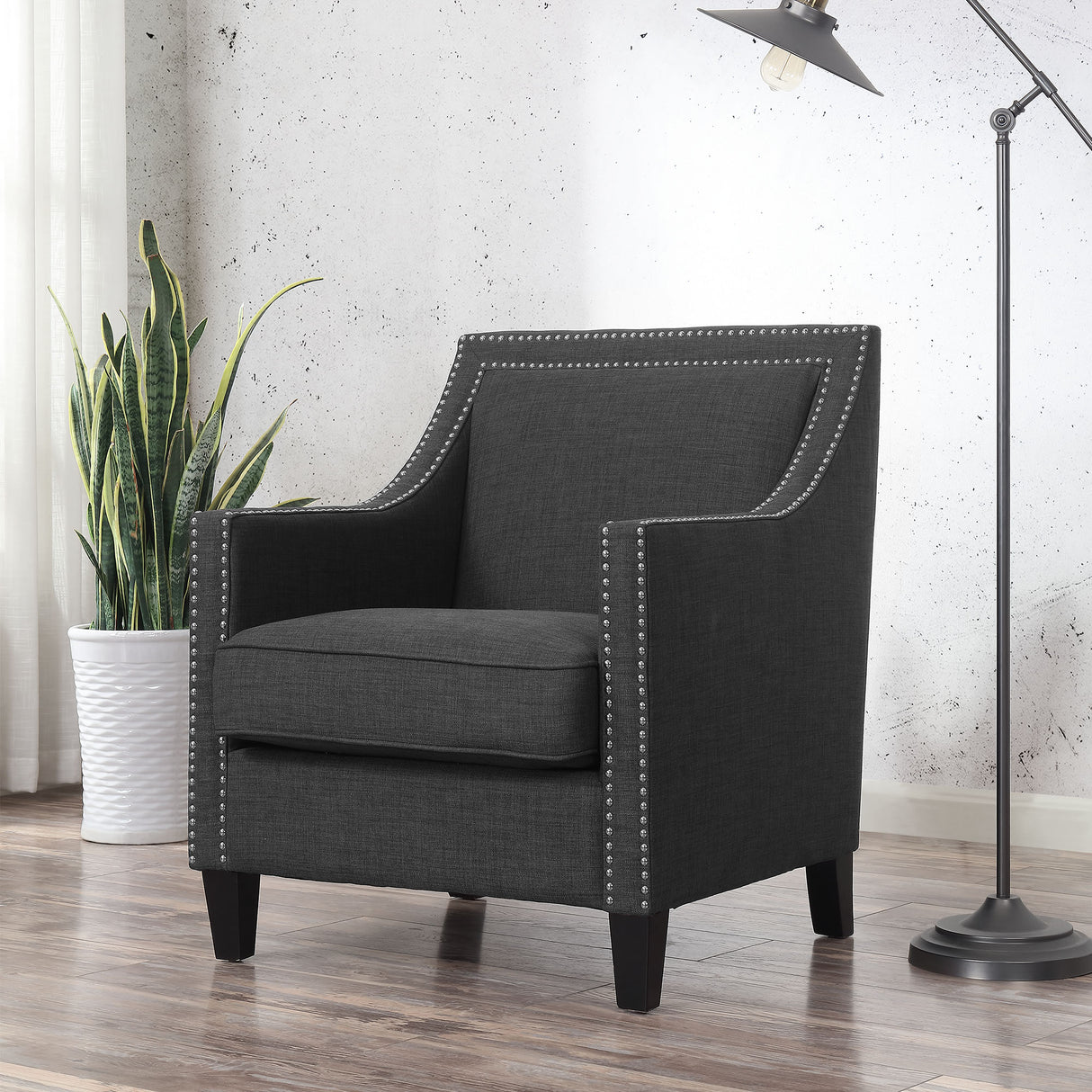 Erica 497 Chair W/Chrome Nails Heirloom Charcoal (ISTA 3)