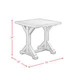 Finn 3PC Accent Trestle Table Set-Coffee Table & Two End Tables