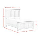 Farmington Panel Bed in Medium Brown and Washed Stone