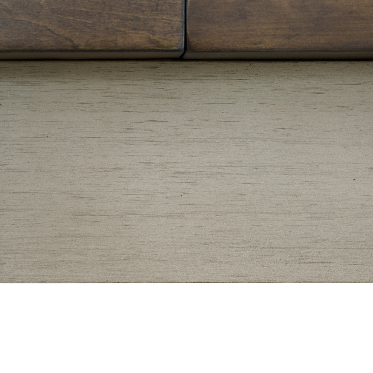 Farmington Storage Dining Bench in Medium Brown and Washed Stone