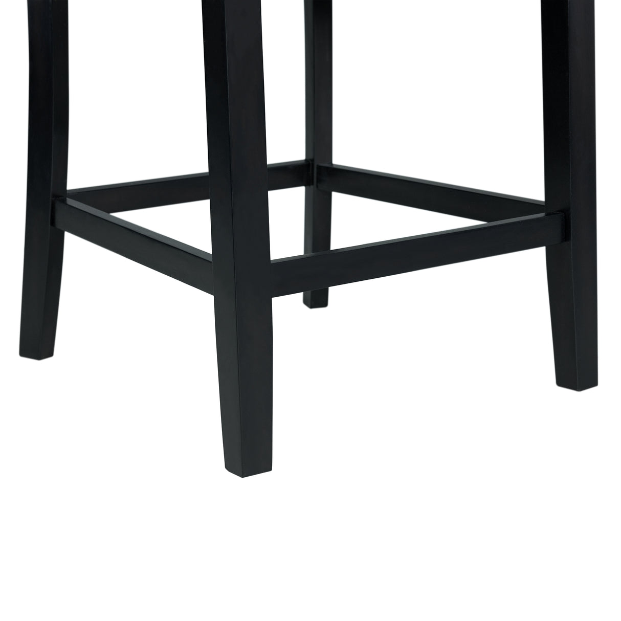 Valentino White 5PC Counter Height Dining Set - Table & Four Grey Chairs
