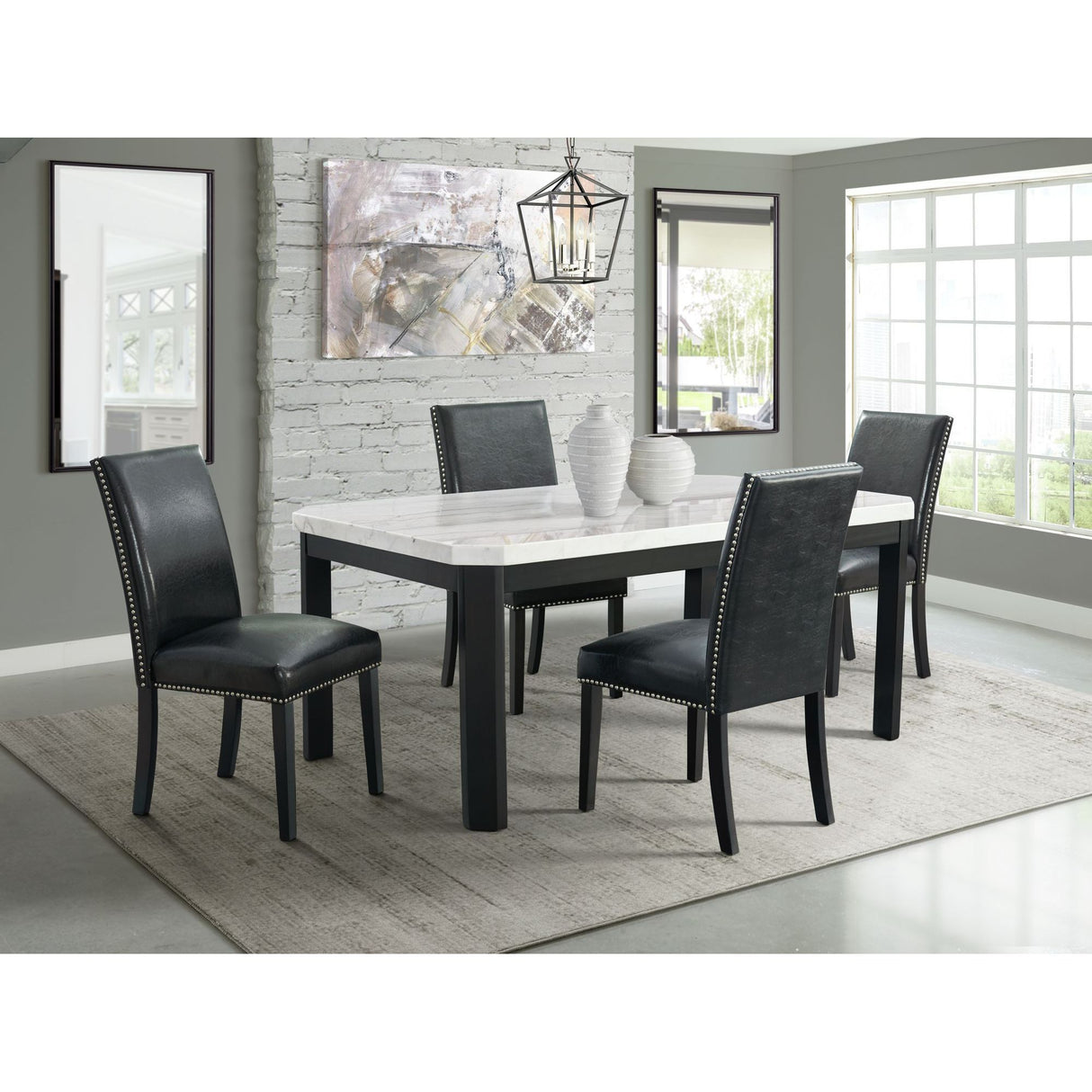 Meridian Dining Side Chair Black (2 Per Pack)