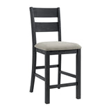 Garcia 5PC Counter Set with Table and 4 Chairs in Black
