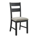 Garcia 6PC Dining Set with Table, 4 Chairs, and Bench in Black