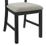 Garcia 6PC Dining Set with Table, 4 Chairs, and Bench in Black