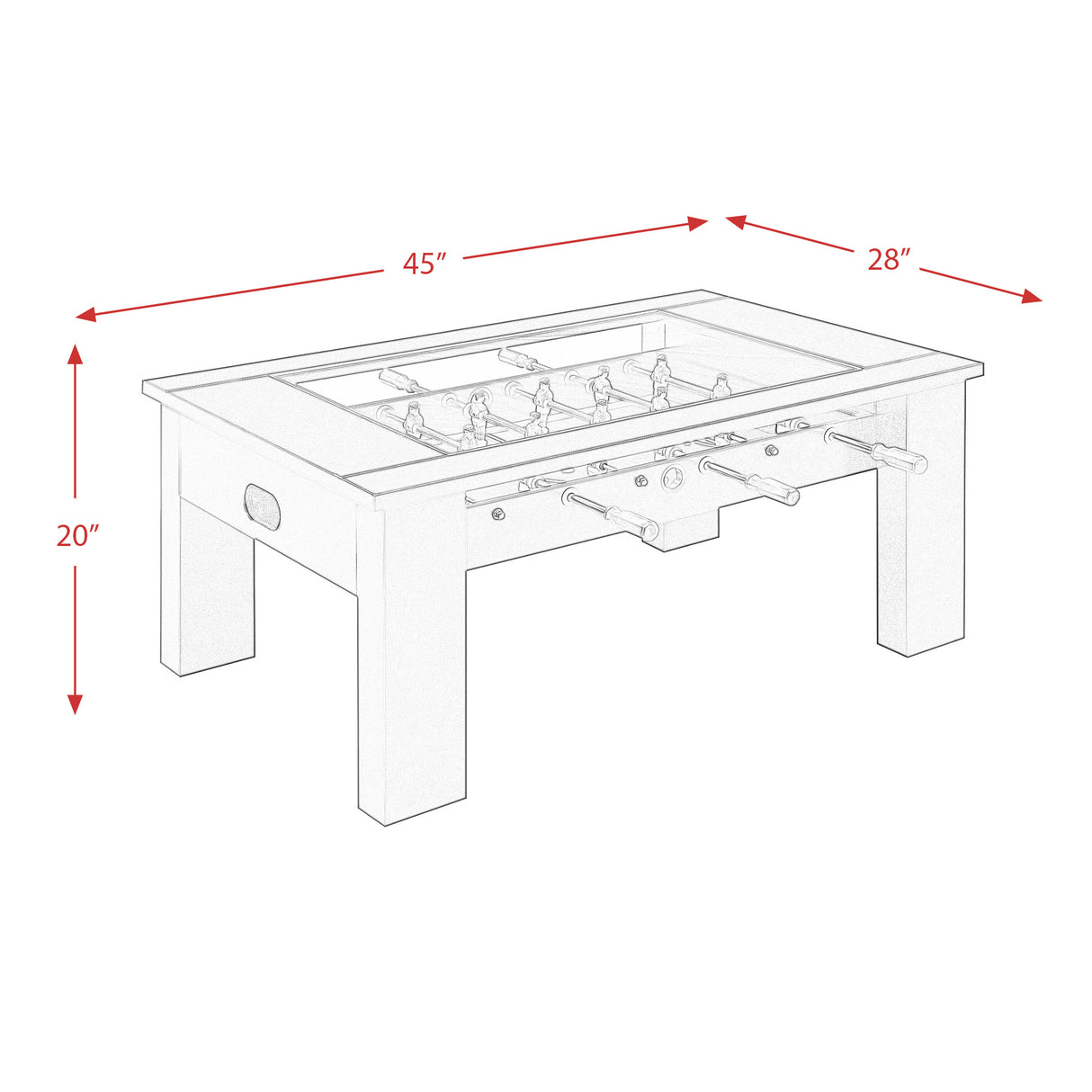 Giga Foosball Table (SSG-110601) Black Foosball Table