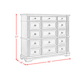Glenmore 15-Drawer Mansion Chest in Aged Grey