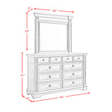 Glenmore Dresser and Mirror Set in Aged Grey