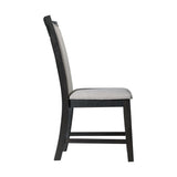 Grady 7PC Dining Set in Black-Table & Six Slat Back Chairs