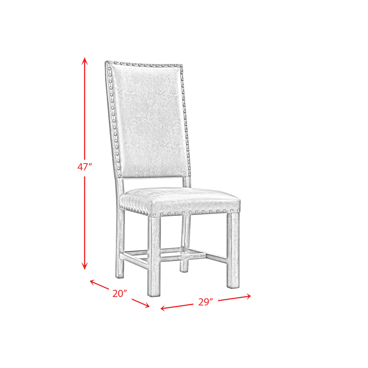 Gramercy 6PC Dining Set-Table, Four Tall Back Chairs and Settee