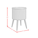 Halo Round Smart End Table in Black