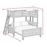 Hampton Kids Over Loft with Ladder and Desk with Speaker Bedroom Set