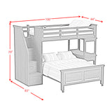 Hampton Kids Over Loft with Staircase and Desk with Speaker Bedroom Set
