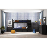 Hampton Kids Over Bunk with Staircase and Trundle Bedroom Set