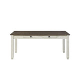 Granby Dining Table in White & Brown 5627NW-72