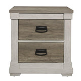 Arcadia Nightstand in White & Weathered Gray 1677-4