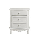 Clementine 3 Drawer Night Stand in White B1799-4