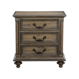 Rachelle 3 Drawer Nightstand in Weathered Pecan 1693-4