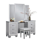 Allura Queen Panel Bed in Silver 1916-1