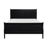 Mayville Queen Sleigh Bed in Black 2147BK-1